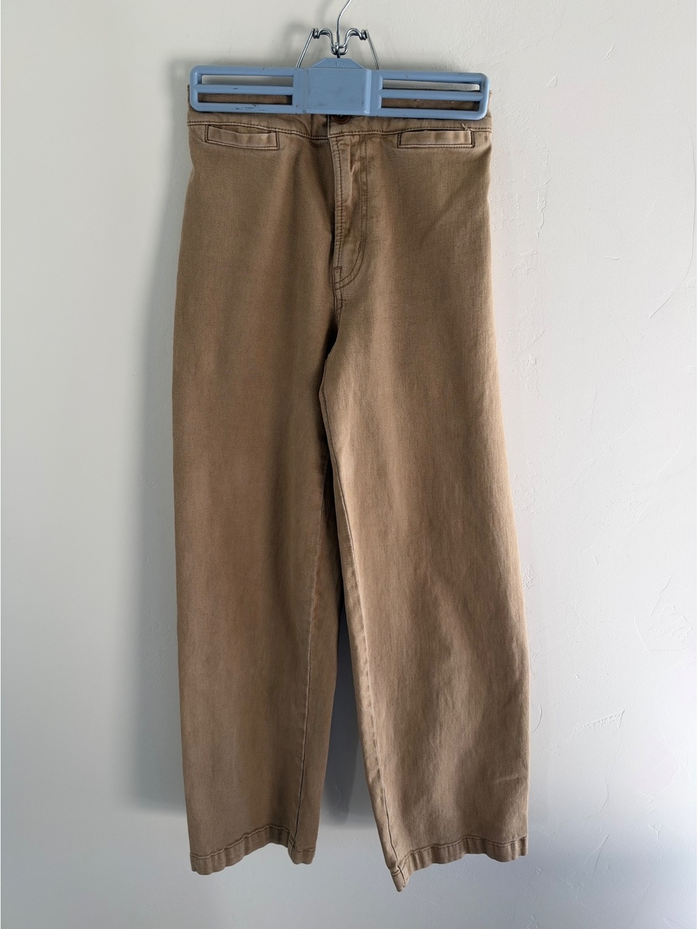 Madewell Emmett Wide-Leg Crop Pants Size 23 Tan Brown